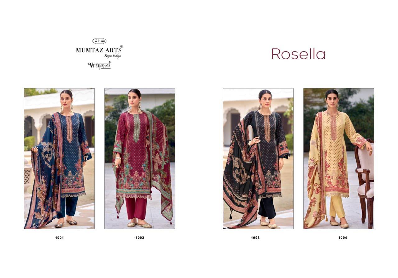 ROSELLA by MUMTAZ ARTS 1001 to 1004 series VISCOSE JAM dresses at Wholesale Price